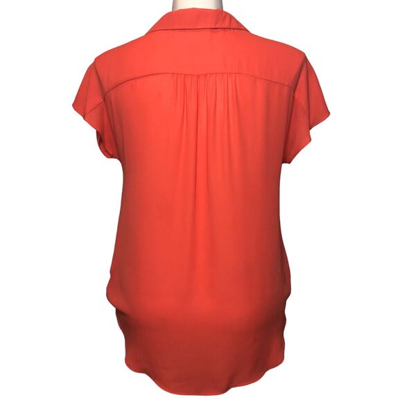 MICHAEL Michael Kors Peach Faux Wrap Blouse - Size Medium - Picture 5 of 7